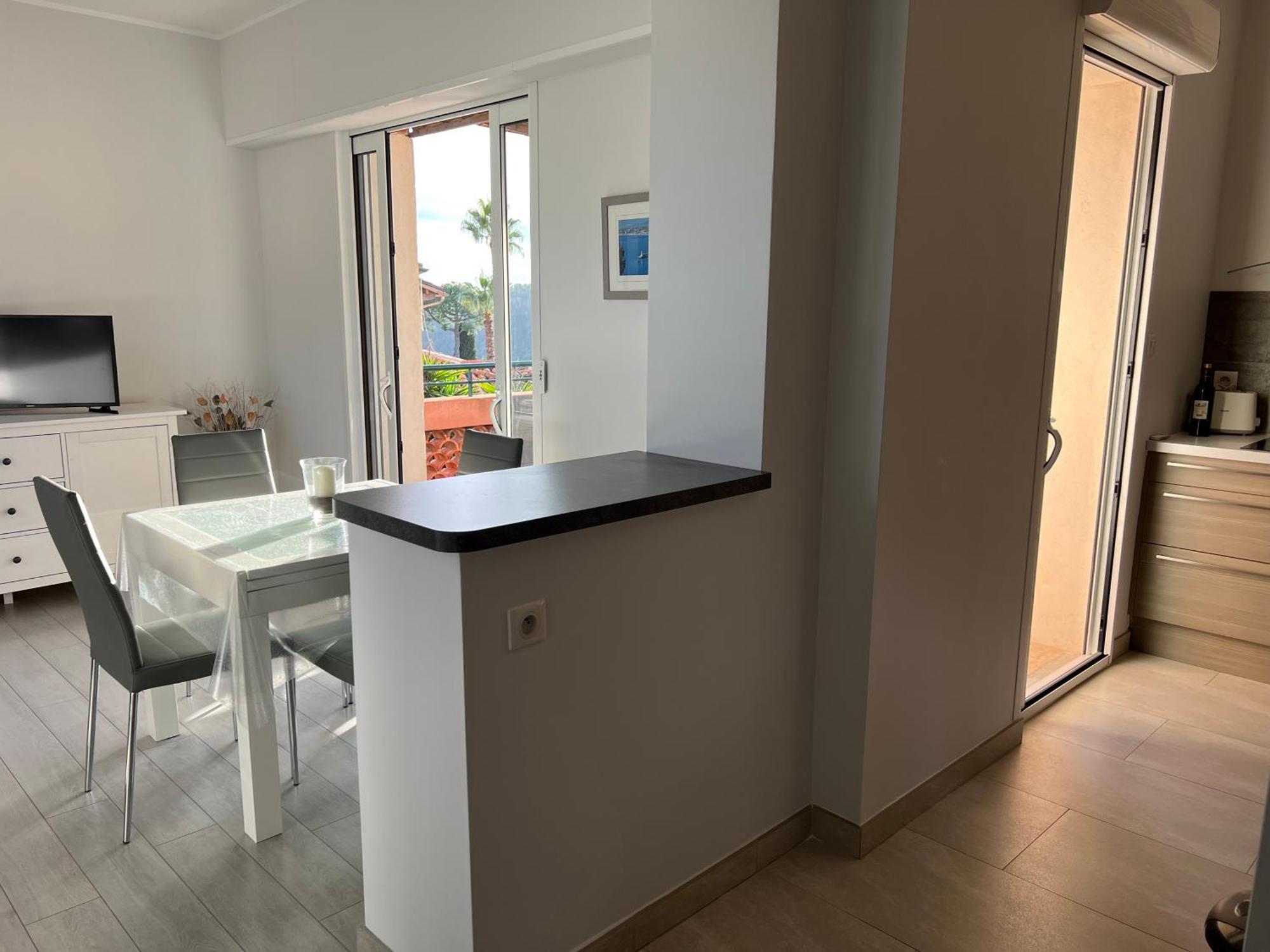 Agreable 3 Pieces Climatise Avec Vue Mer Et Parking Villefranche-sur-Mer Bagian luar foto